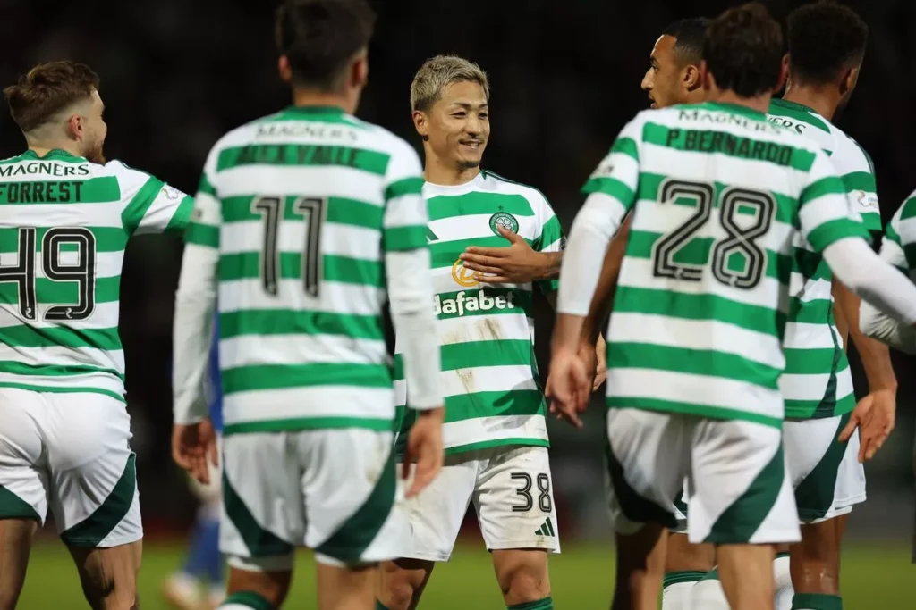 Celtic's Players Celebrating