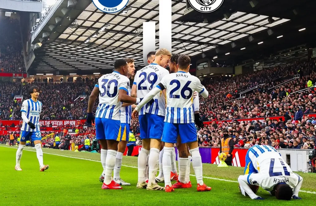 Explosive Premier League Match week 23 Showdown: Saturday's Predictions Unveiled! 2 Brighton's Players Celebrating