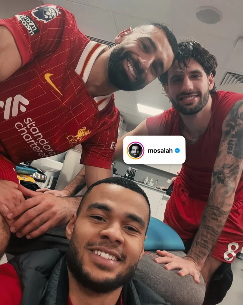 Mohamed Salah Reaches Century of Premier League Goals at Anfield, Liverpool Dominates Ipswich 1 Mohamed Salah's Selfie with Szoboszlai and Gakpo