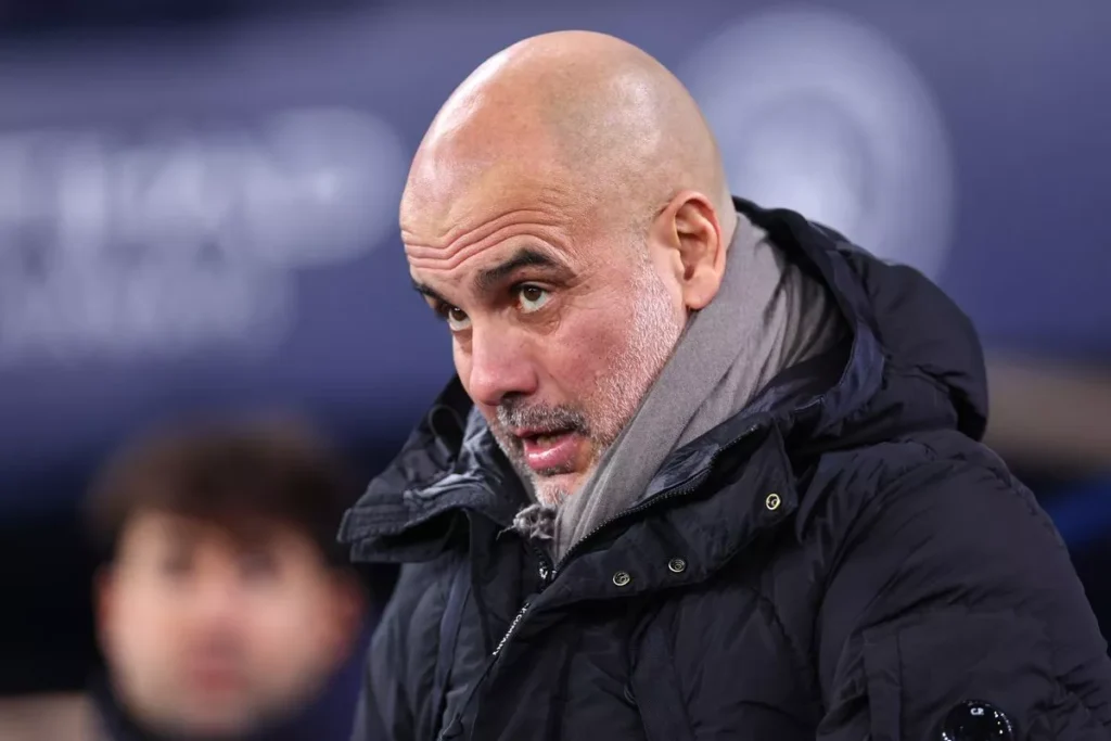 Guardiola's Disappointed look