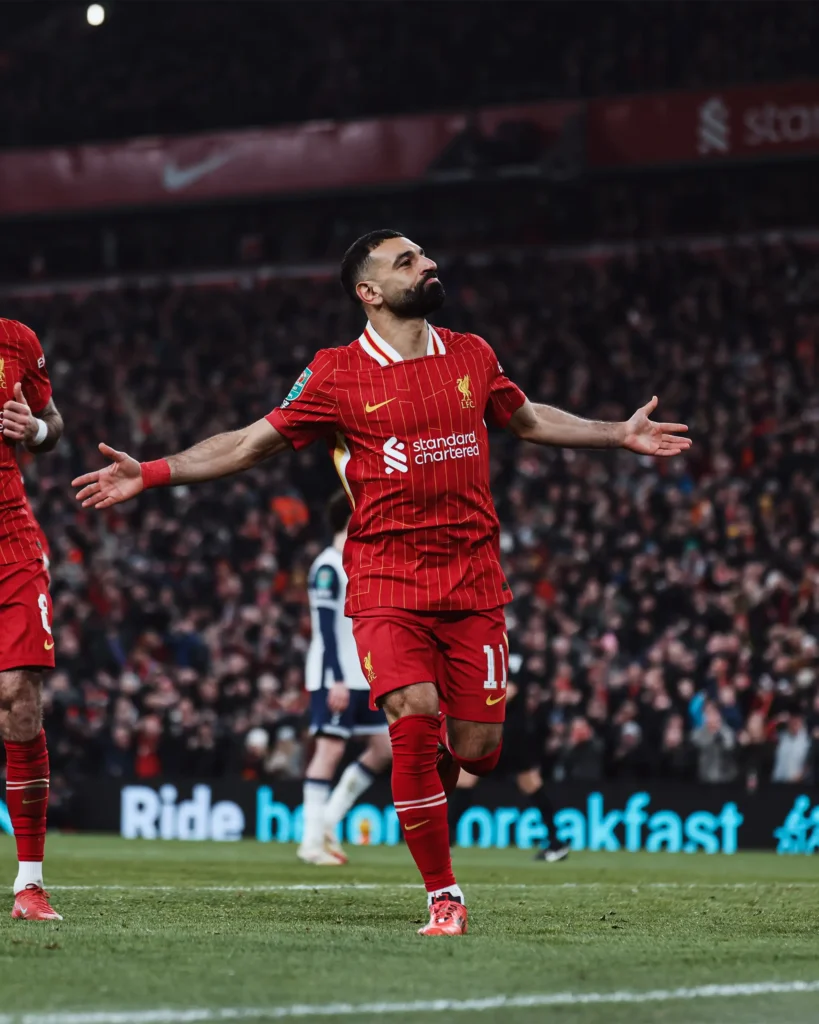 Mo Salah Celebrating with Powerful Ratings