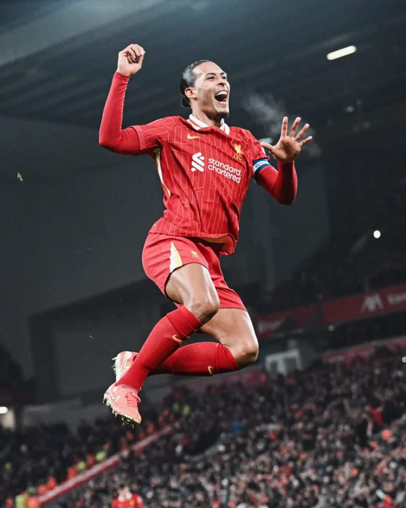 Van Dijk Celebrating 