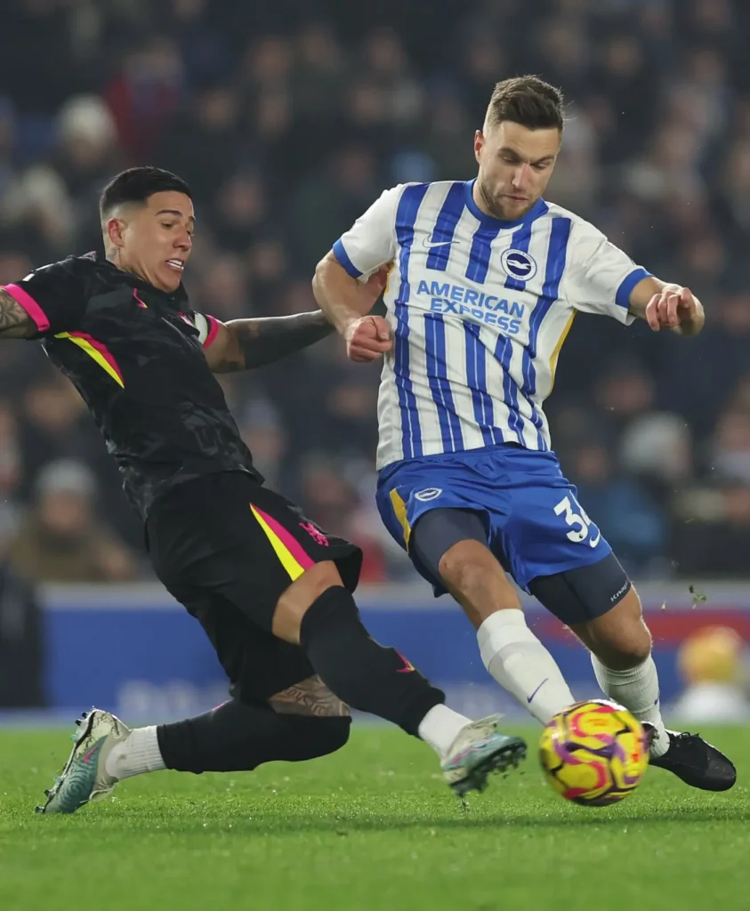 Chelsea's Dismal Display: A Humiliating 3-0 Defeat to Brighton 2 Chelsea's Enzo in action