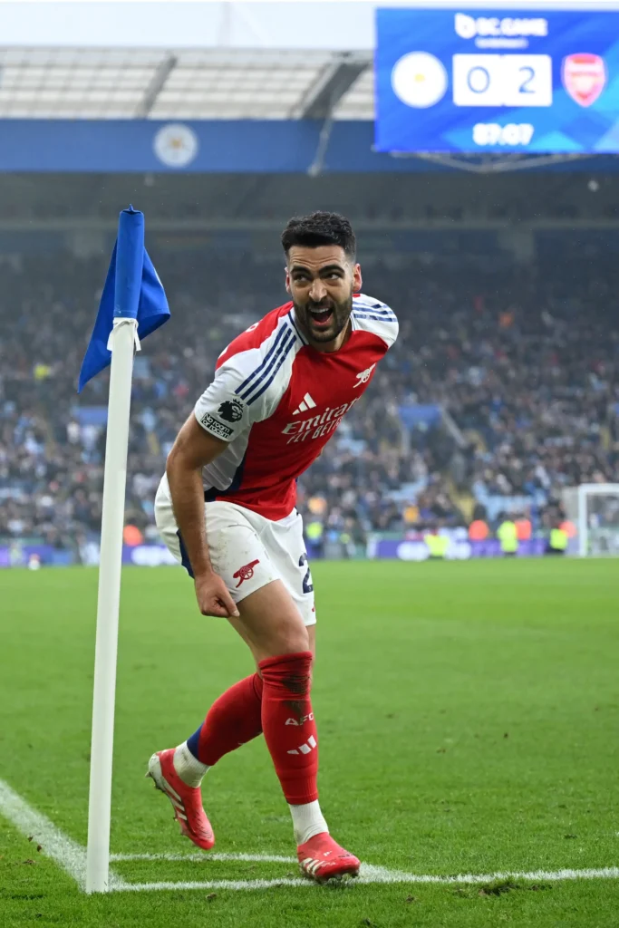 Arsenal's 2-0 Triumph Over Leicester: Merino's Heroics and Nwaneri's Brilliance Shine Amidst Sterling's Struggles 1 Merino's goal against Leicester