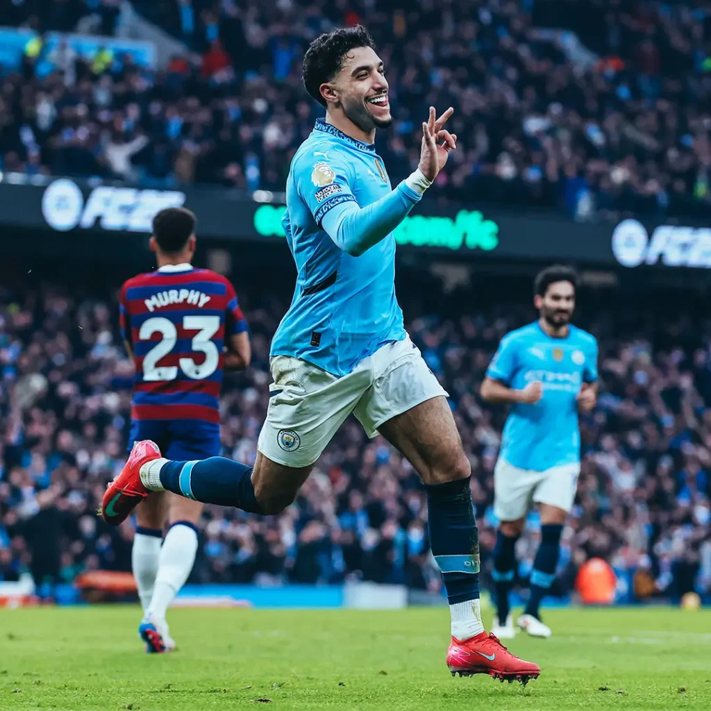 Dominant Marmoush's Hat-Trick Propels Man City to Top-Four Triumph Over Newcastle 1 Marmoush's Hat-trick celebration