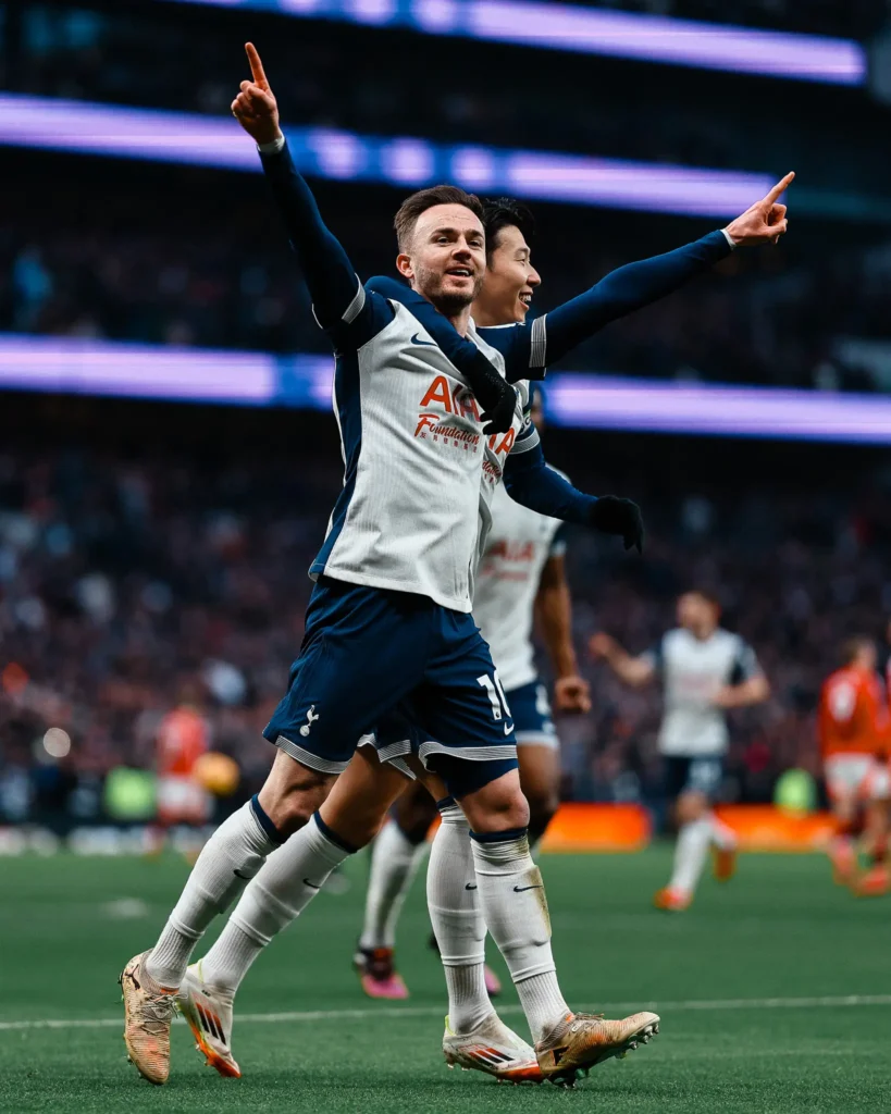 Man Utd's Nightmare Season Worsens: Player Ratings from the Tottenham 1-0 Defeat 1 Madison Celebrating Goal against Man United
