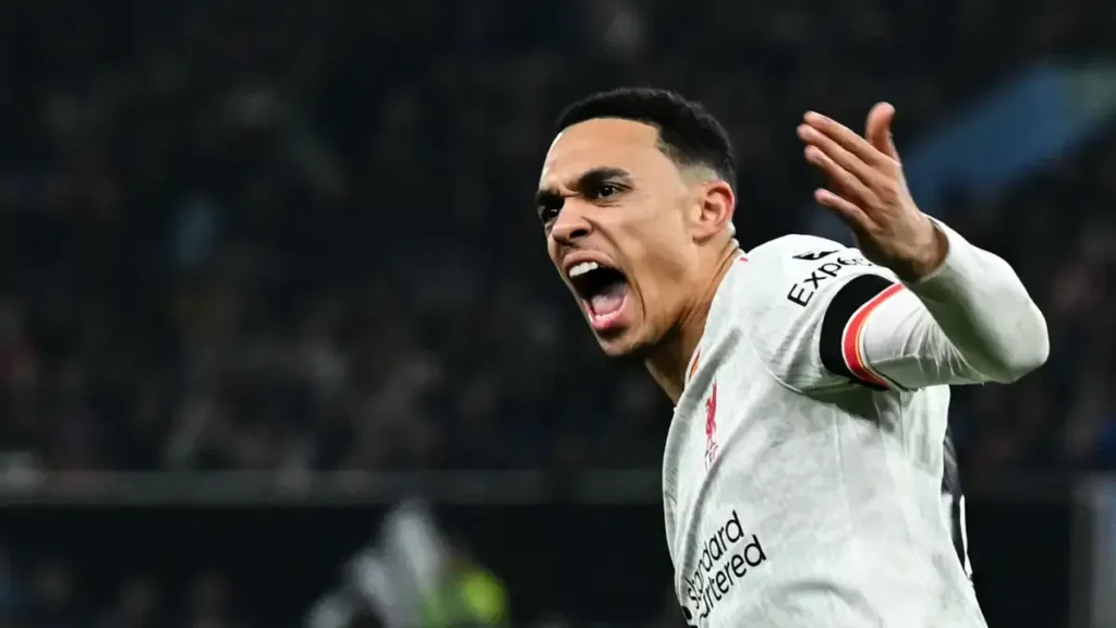 Disappointing Draw: Liverpool's Title Hopes Dented as Nunez Misses Golden Opportunity 3 Arnold celebrating his equalizer