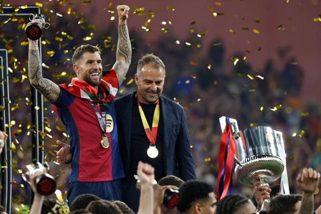 Koundé's Killer Strike: Barcelona's Dramatic Copa del Rey Triumph Over Real Madrid 7 Hansi Flick's moment