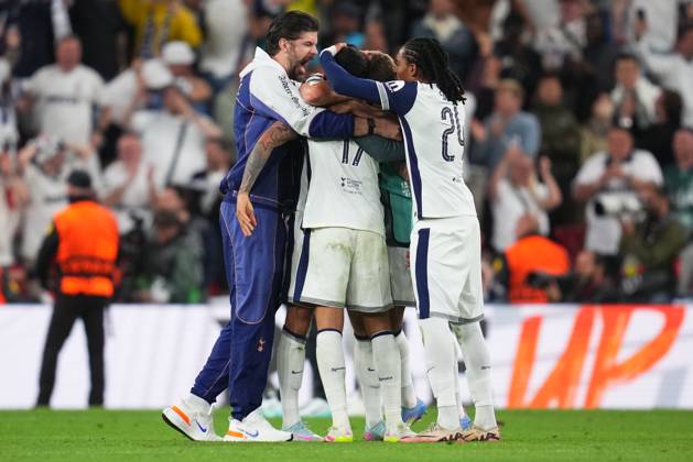 Stunning Tottenham Triumph: Spurs Snatch Europa League Glory from Manchester United in Bilbao Thriller 7 Tottenham goal celebration
